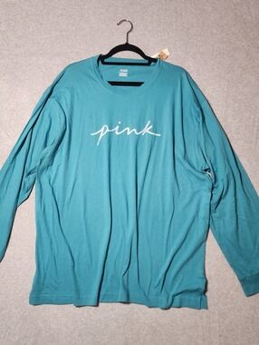 VS Victorias Secret PINK Campus Long Sleeve Tee Shirt Casual Travel